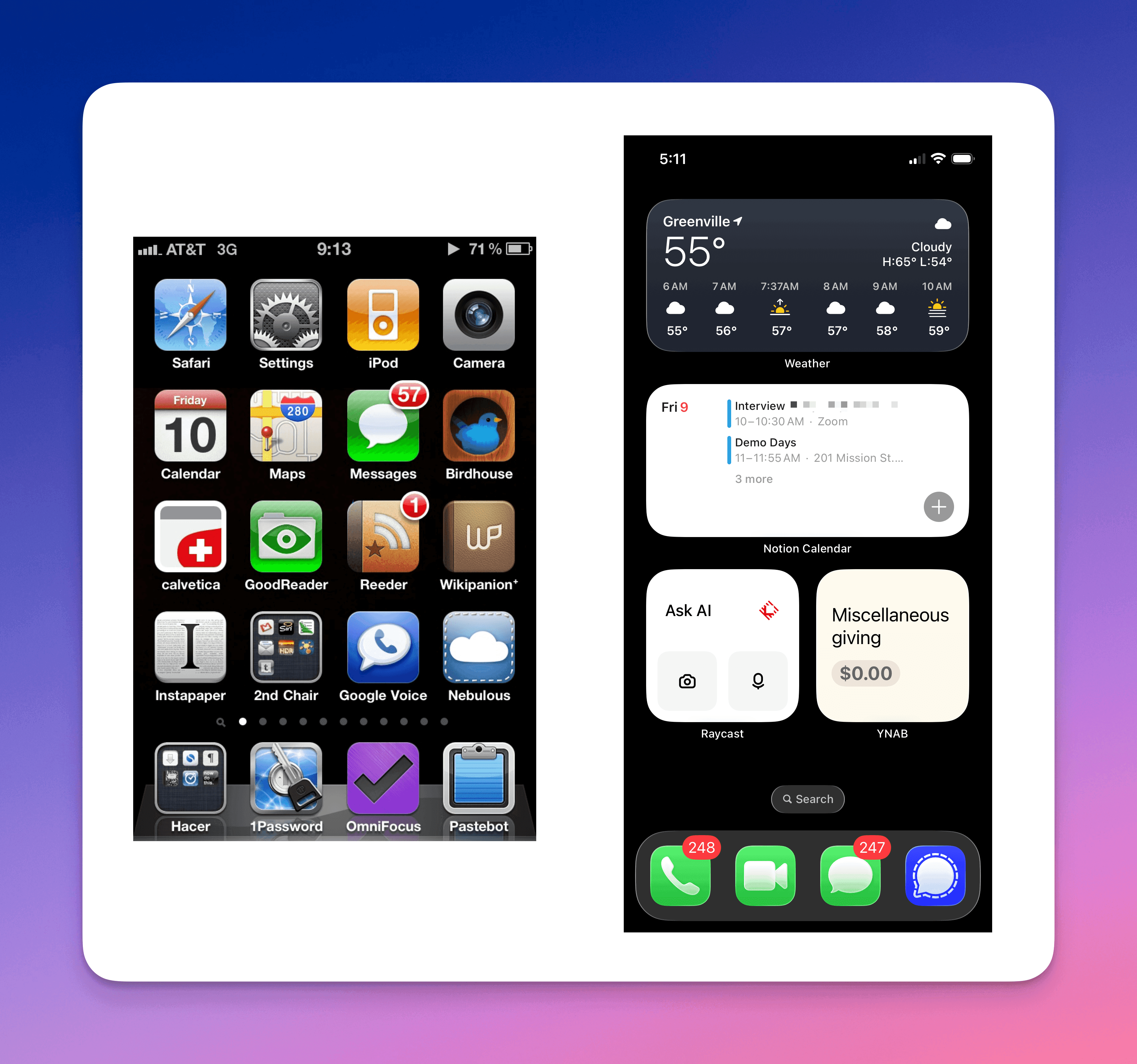 Merlin Mann's iPhone 2011