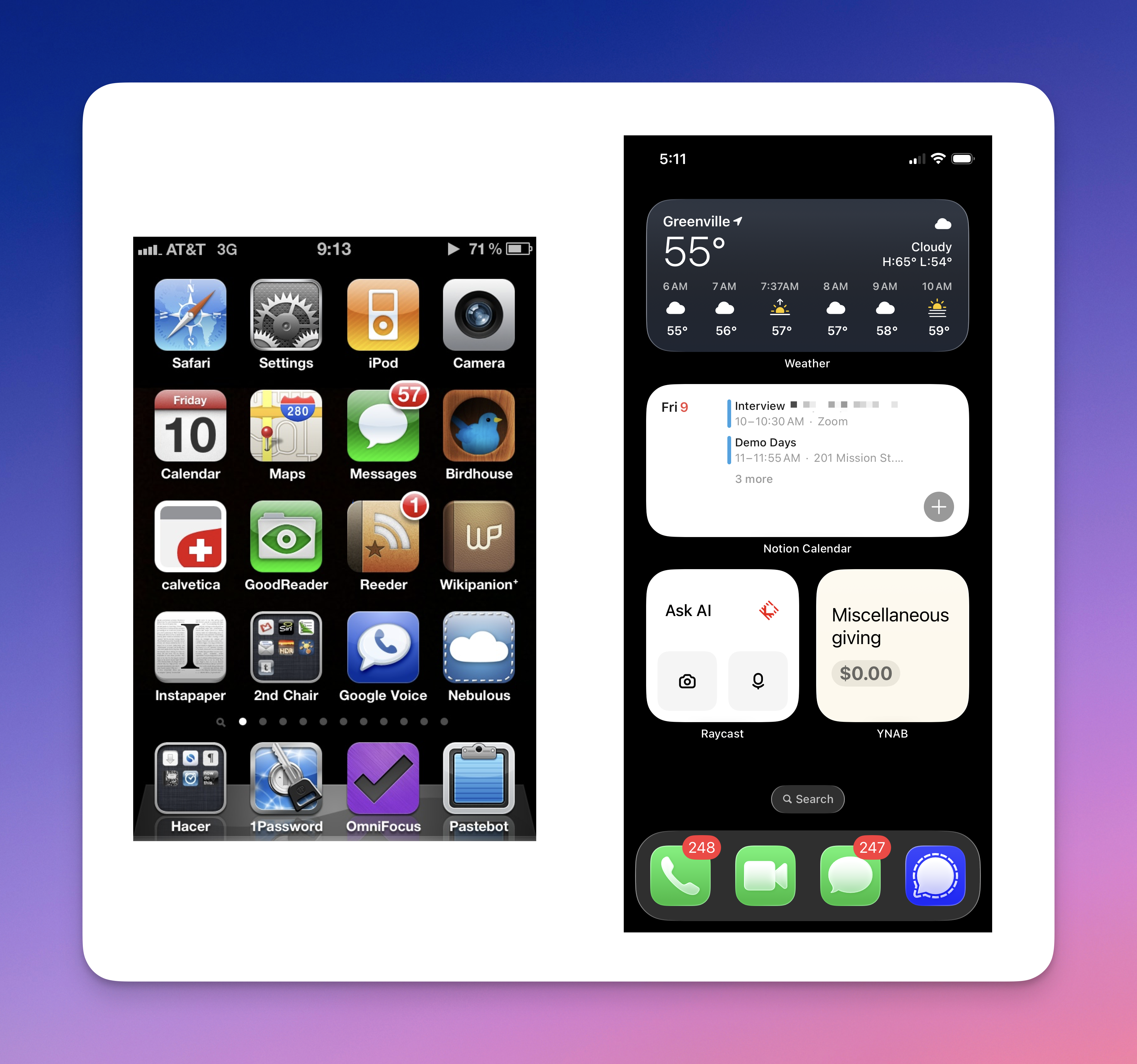 Merlin Mann's iPhone 2011